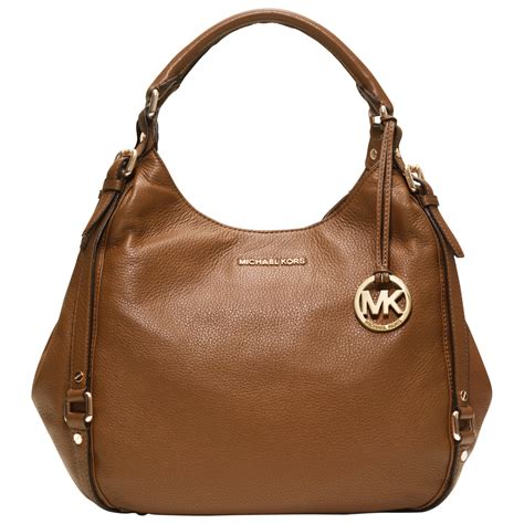 michael kors bedford leather large shoulder tote bag brown|Michael Kors winston leather tote.